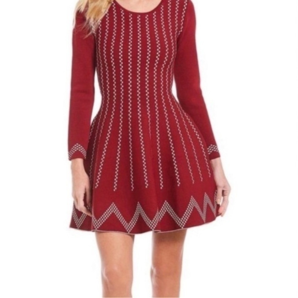 Gianni Bini Burgundy Kortni Sweater Dress size S